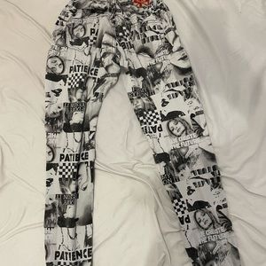 Vintage Low rise print skinny pants (stretchy material)